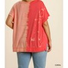Women's Contrast Short Sleeve Top - Plus - umgee - 2 of 3
