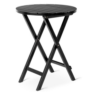 Karl Home 24 In.  Round Patio Folding Wood Table - 1 of 4