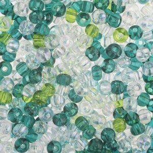 John Bead Czech Glass Seed Beads (24g Vial), 6/0 Sea Foam Mix - 1 of 1