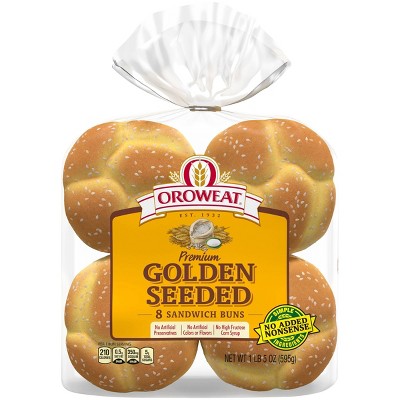 Oroweat Premium Golden Seeded Sliced Buns - 21oz/8ct