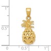Black Bow Jewelry 14k Yellow Gold Small 3D Cutout Pineapple Pendant - 4 of 4