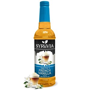Syruvia Sugar Free French Vanilla Syrup - 25.4 fl oz. Premium Flavoring Syrup For Coffee - 1 of 4