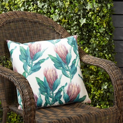 Sugarbush Square Outdoor Pillow in Natural Tones, 23" Poly Filled