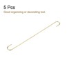 Unique Bargains Carbon Steel Extra Long Multi-purposed S Hooks and Hangers 5 Pcs - 3 of 4