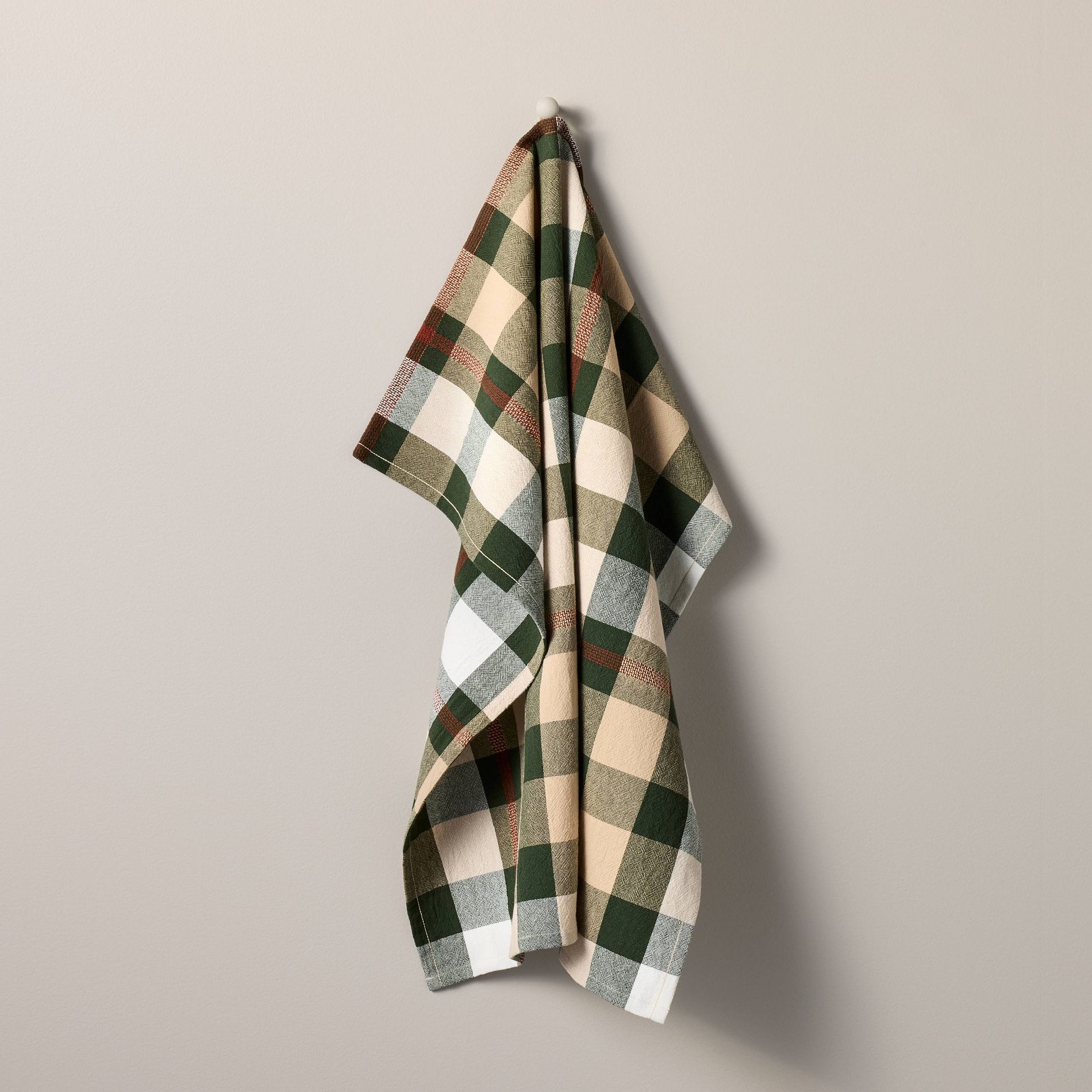 Flour Sack Toffee/Green Plaid - Hearth & Hand™ with Magnolia