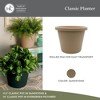 The HC Companies 15.5 Inch Round Classic Planter - Plastic Plant Pot for Indoor Outdoor Plants Flowers Herbs, Sandstone - 3 of 4