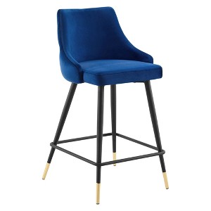 Modway Adorn Performance Velvet Counter Stool - Performance Velvet Polyester Upholstery , plywood+frame+foam, foam denisty 35kg/cm3, 12mmT, 100% poly - 1 of 4