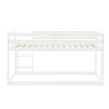 Twin Loft Bunk Bed Frame with Ladders, Pine Wood, Extra Floor Bed and Storage Space - 3 of 4