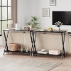 2-Tier Narrow Console Table, Small Entryway Table, Thin Entrance Sofa Table, Side Table for Behind Couch or Wall, Kitchen Counter - 2 of 4