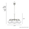 Hunter Fans 23.75" Saddle Creek Ceiling Light Brushed Nickel Finish - 5 Bulb Chandelier for Indoor Spaces - 2 of 4
