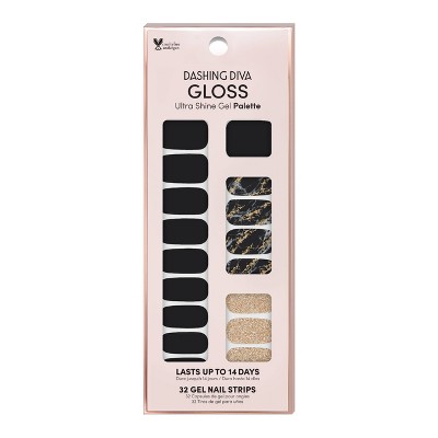 Dashing Diva Gloss Palette Nail Art - Black Obsidian - 32ct_1