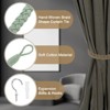 Unique Bargains Cotton Hand-Woven Decorative Metal Hook Curtain Drapes Holdbacks 23.6" - 3 of 4