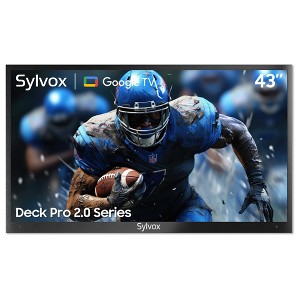 SYLVOX 43" Outdoor TV, 1000nits Google Smart TV Built-in Google Assistant, Chormecast, IP55 Waterproof Outside TV for Partial Sun (Deck Pro 2.0) - 1 of 4