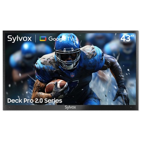 SYLVOX 43" Outdoor TV, 1000nits Google Smart TV Built-in Google Assistant, Chormecast, IP55 Waterproof Outside TV for Partial Sun (Deck Pro 2.0) - image 1 of 4