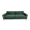 NicBex Couches for Living Room 85" Sofa Velvet Upholstered 3-Seat Couch Soft Sponges Modern Designs Sofa with Gold Accents and Plush Cushions, Orange - 2 of 4