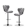 NicBex PU Leather Bar Stools Set of 2,Swivel Adjustable Counter Height Bar Stools with Back,Bar Chairs for Dining Room,Kitchen,Counter,Cafe - 2 of 4
