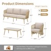 Outdoor Patio Furniture Set All Weather Wicker Conversation Set - 4 of 4
