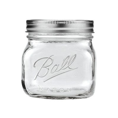 Ball 4ct 16oz Collection Elite Glass Mason Jar with Lid and Band - Wide Mouth