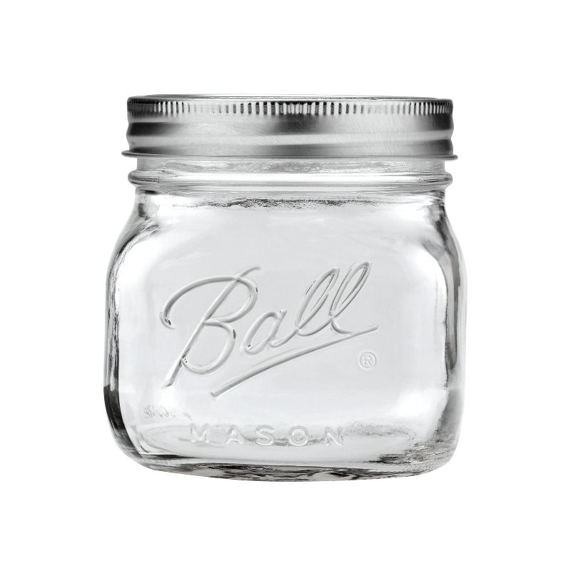 Ball 4ct 16oz Collection Elite Glass Mason Jar with Lid and Band - Wide Mouth, 1 of 5