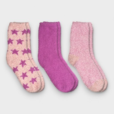 Aeropostale Women's 3-Pack Fuzzy Cozy Socks - Ultra Soft Winter Warmth Women Crew Boot Socks in Trendy Patterns, 4-10
