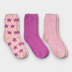 Aeropostale Women's 3-Pack Fuzzy Cozy Socks - Ultra Soft Winter Warmth Women Crew Boot Socks in Trendy Patterns, 4-10 - 1 of 4