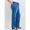 Avenue Women's Plus Size Cassidy Wide Leg Cargo Jean - image 4 of 4