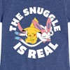 Girls' - Pokémon - The Snuggle Is Real Pikachu And Sylveon Fitted Short Sleeve Graphic T-Shirt - 2 of 4