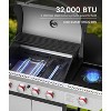 R.W. FLAME 42,000 BTU Propane BBQ Gas Grill – Enamel Grates, Removable Grease Tray, Perfect for Outdoor Cooking, Camping, Backyard, Patio & Deck - 4 of 4