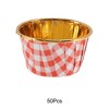 Unique Bargains Checkered Print Disposable Baking Cups Aluminum Foil 2.68"x1.57" 50 Pcs - 4 of 4