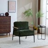 MAYEERTY 27.56" Modern Accent Chair, Plush Cushions Minimalist Metal Frame Wooden Armrest, Living Room Bedroom Office - 2 of 4