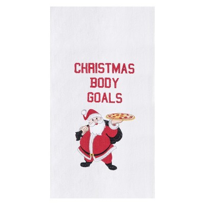 C&F Home Christmas Body Goals Embroidered Flour Sack Cotton Kitchen Towel