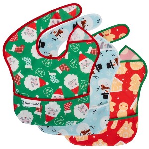 Tiny Twinkle Mess-Proof and Waterproof Baby Food Bib for Boys or Girls, Machine Washable and BPA-Free w/Adjustable Closure - 1 of 4