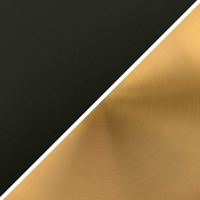 Remy 7" Matte Black and Brass Semi Flush Mount with Glass Shade