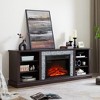 NicBex TV Stand for 75 Inch TV with 6 Open Storage Space,TV Entertainment Center with 23 Inch Fireplace Insert,TV Console Table for Living Room - 2 of 4