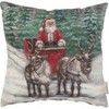 Primitives by Kathy Santa's Sleigh Christmas Pillow- Double Sided - 16" x 16" - 3 of 4