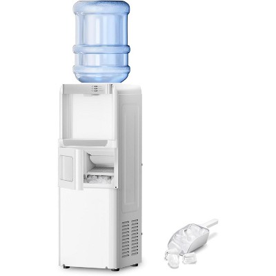 ZAFRO 3-in-1 Water Cooler with Ice Maker, Hot & Cold Top Loading, Water Dispenser for 5 Gallon Bottle, 33LBS/24H Ice Maker