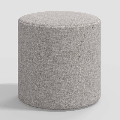 Round Thalia Ottoman in Textured Linen - Threshold™
