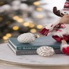 GlasFlength Tree Ornaments Modern Glass Ball Set Simple Elegant Design for Christmas Tree Home Decor Indoor Outdoor, White, 4.2"*4.2"*4.2" - 4 of 4