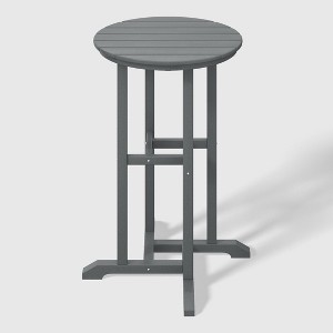 WestinTrends Malibu 37" All Weather HDPE Outdoor Patio Counter Height Bistro Table - Round - 1 of 4