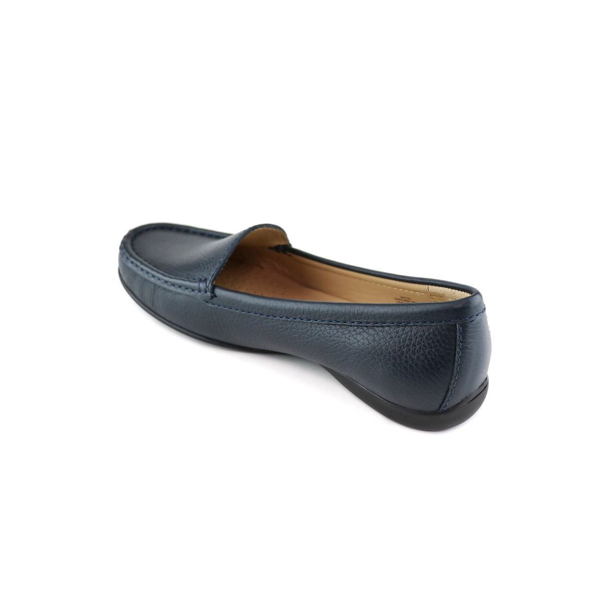 Женские туфли Marc Joseph New York Womens Leather Slip On Lake Road Venetian Driver Loafers - Navy Grainy, 8 — фото 3