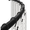 Home Mart Goods Black Metal Shower Curtain Curved Rod Rust Resistant Non-Slip - 40"-64" - 2 of 4