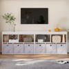 Pinmoco 5-Cube Kid's Bookshelf LED Toy Storage Organizer with Three Marbled Fabric Drawers - 2 of 4