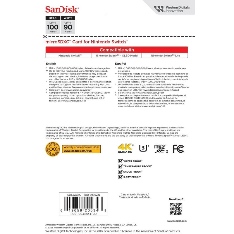 SanDisk 1TB microSDXC UHS-1 for Nintendo Switch Zelda, 3 of 6