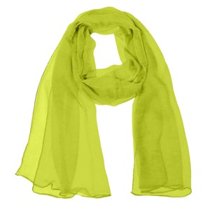 Wrapables Sheer Solid Color Lightweight Long Scarf, Lime Green - 1 of 4