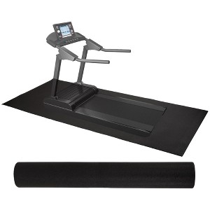BalanceFrom Fitness  4 x 6 Feet 1/4 Inch Thick High Density Easy Maintenance Gym Equipment Mat for Floor Protection from Heavy Gym Equipments, Black - 1 of 4