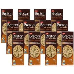 Dare Breton Toasted Sesame Water Crackers - 12 pack, 4.4 oz - 1 of 4