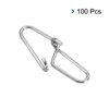 Unique Bargains Stainless Steel Quick Lock Design Fishing Swivels and Snaps 100 Pcs - 3 of 4