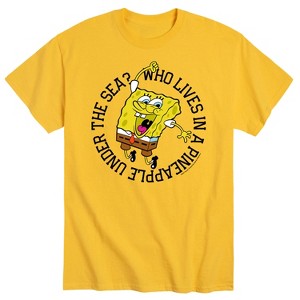 Men's - SpongeBob SquarePants - Who Lives In A Pineapple Short Sleeve Graphic T-Shirt - 1 of 4