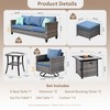 XIZZI Modular Outdoor Swivel Sectional Sofa Set, UV-Resistant Modular Lounge Set w/ Swivel Chairs, Side Table & Optional 3-Seat Sofa, Ottoman, Firepit - 2 of 4