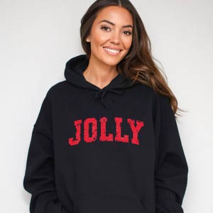 Jolly Varsity Arched Distressed - Women's Graphic Hoodie - 1 of 3